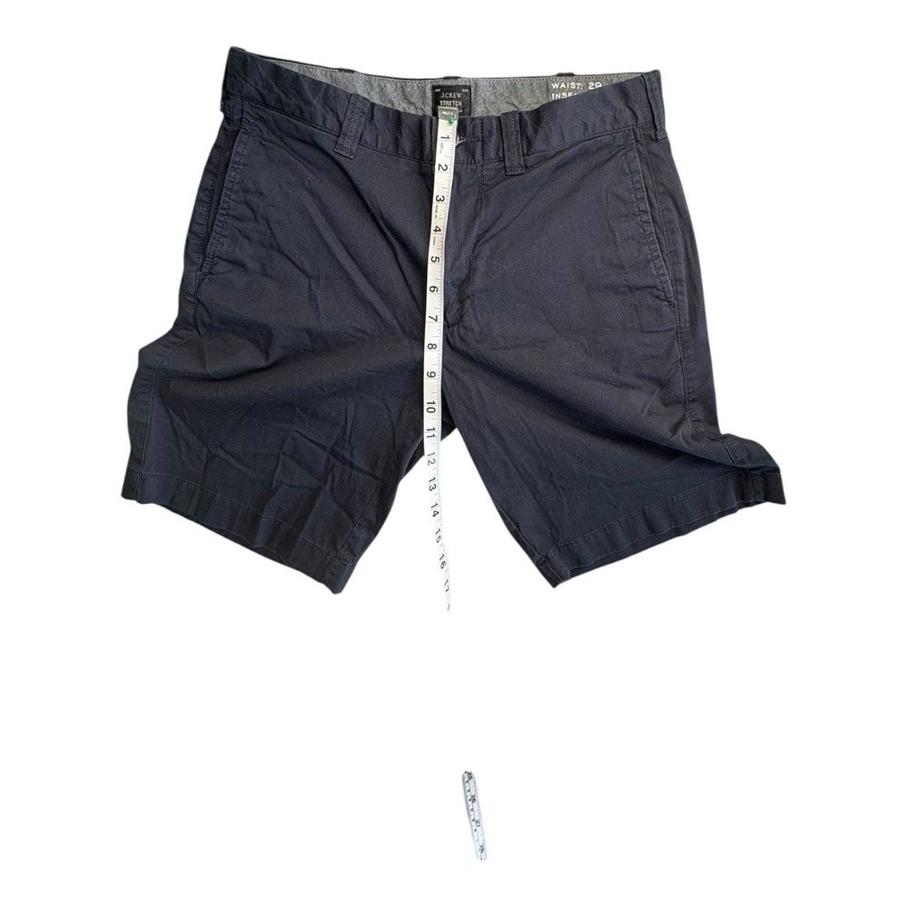 J.Crew Stretch Chino Shorts Mens 29 Navy Blue Flat Front 9" Inseam - Picture 7 of 8